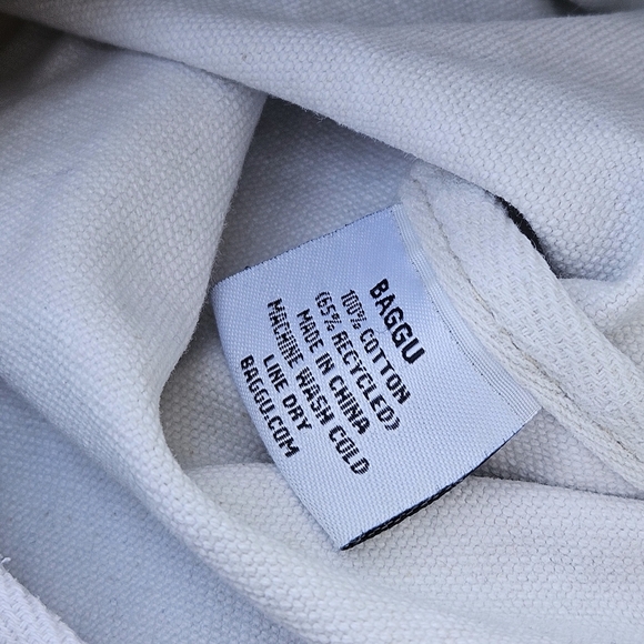 LOT BAGGU Denim Duck Bag and White Checkered Grocery Tote Shoulder Bag Purse - Picture 15 of 16